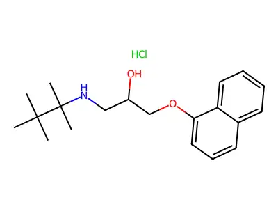 1-(1-Naphthalenyloxy)-3-((1,1,2,2-tetramethylpropyl)amino)-2-propanol hydrochloride structure