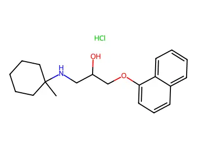 2-Propanol, 1-((1-methylcyclohexyl)amino)-3-(1-naphthalenyloxy)-, hydrochloride structure