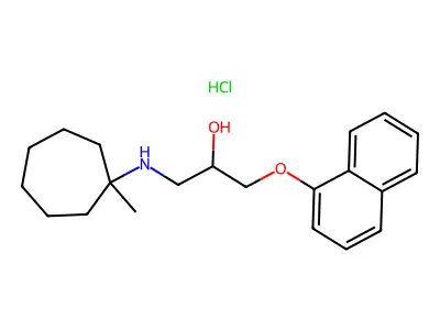 2-Propanol, 1-((1-methylcycloheptyl)amino)-3-(1-naphthalenyloxy)-, hydrochloride structure