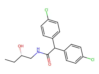 Benzeneacetamide, 4-chloro-alpha-(4-chlorophenyl)-N-(2-hydroxybutyl)-, (S)- structure