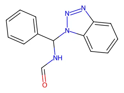 N-[benzotriazol-1-yl(phenyl)methyl]formamide structure