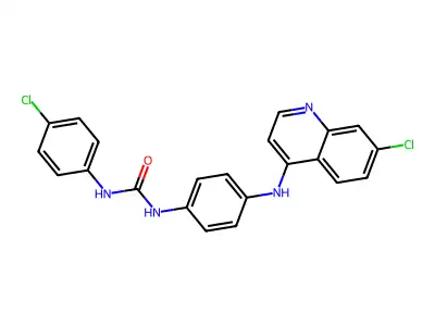 Urea, N-(4-chlorophenyl)-N'-(4-((7-chloro-4-quinolinyl)amino)phenyl)- structure