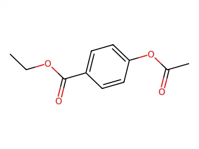 Ethyl p-acetoxybenzoate structure