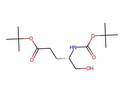 (S)-tert-Butyl 4-((tert-butoxycarbonyl)amino)-5-hydroxypentanoate structure