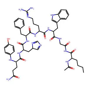 alpha-MSH (4-10)NH2, Ac-Nle(4)-Glu(gamma-4'-hydroxyanilide)(5)-Phe(7)- structure