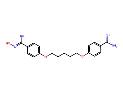 4-((5-(4-Carbamimidoylphenoxy)pentyl)oxy)-N-hydroxybenzimidamide structure