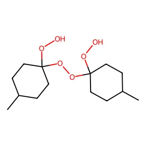 1-Hydroperoxy-1-(1-hydroperoxy-4-methylcyclohexyl)peroxy-4-methylcyclohexane structure