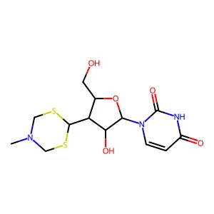 3'-(5-Me-1,3,5-dithiazin)-Ara-U structure