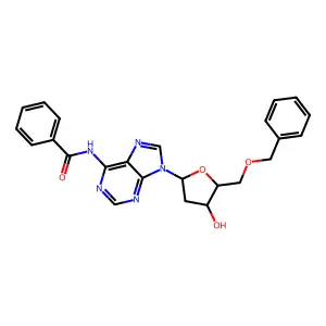 6-N-benzoyl-5'-O-benzyl-2'-deoxyadenosine structure