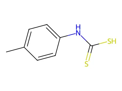 Carbamodithioic acid, (4-methylphenyl)-, monoammonium salt structure