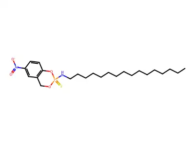 4H-1,3,2-Benzodioxaphosphorin-2-amine, N-hexadecyl-6-nitro-, 2-sulfide structure