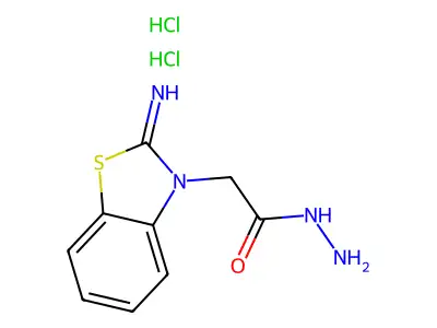 2-Iminobenzothiazolyl-3-acetohydrazide dihydrochloride structure