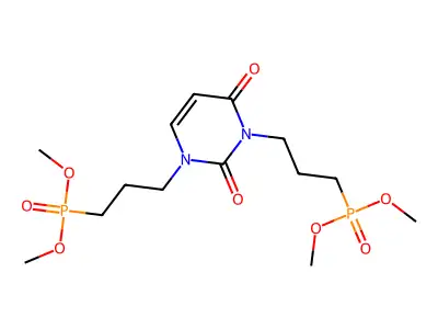 1,3-Di(3-dimethoxyphosphorylpropyl)uracil structure