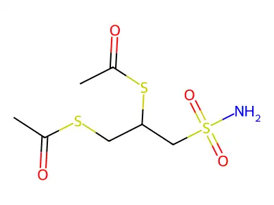2,3-Bis(acetylthio)propanesulfonamide structure