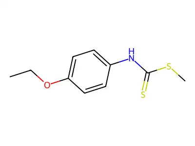Carbanilic acid, dithio-p-ethoxy-, methyl ester structure