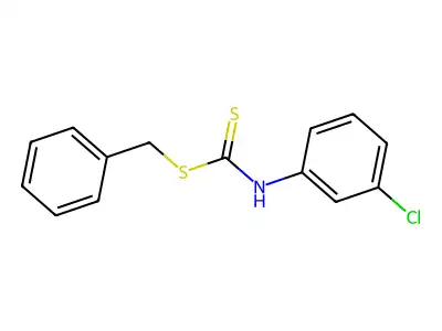 Carbanilic acid, m-chlorodithio-, benzyl ester structure