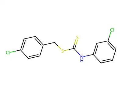 Carbanilic acid, m-chlorodithio-, p-chlorobenzyl ester structure