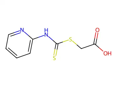 {[(Pyridin-2-yl)carbamothioyl]sulfanyl}acetic acid structure
