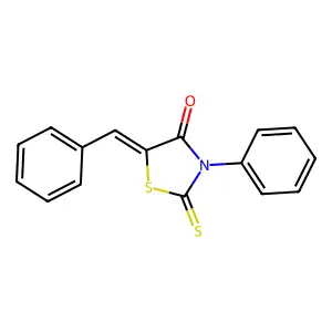 4-Thiazolidinone, 3-phenyl-5-(phenylmethylene)-2-thioxo-, (5Z)- structure