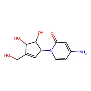 Cyclopentenyl-3-deazacytidine structure