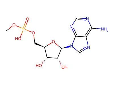 Adenosine 5'-(O-methylphosphate) structure