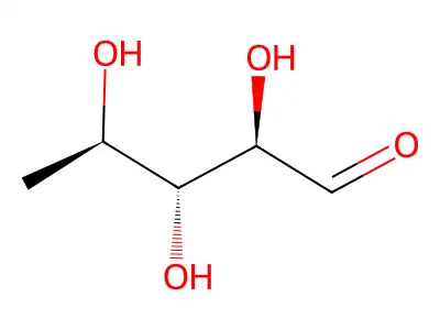 beta-D-ribofuranose, 5-deoxy- structure