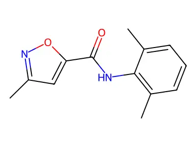 5-Isoxazolecarboxamide, N-(2,6-dimethylphenyl)-3-methyl- structure