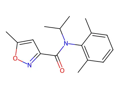 3-Isoxazolecarboxamide, N-(2,6-dimethylphenyl)-5-methyl-N-(1-methylethyl)- structure