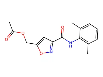 3-Isoxazolecarboxamide, 5-((acetyloxy)methyl)-N-(2,6-dimethylphenyl)- structure