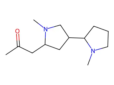 2-Propanone, 1-(1,1'-dimethyl[2,3'-bipyrrolidin]-5'-yl)- structure