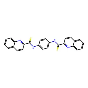 N-[4-(quinoline-2-carbothioylamino)phenyl]quinoline-2-carbothioamide structure