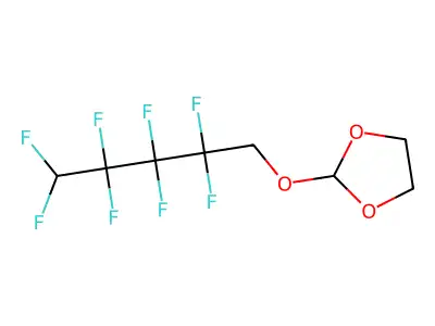 2-[(2,2,3,3,4,4,5,5-Octafluoropentyl)oxy]-1,3-dioxolane structure