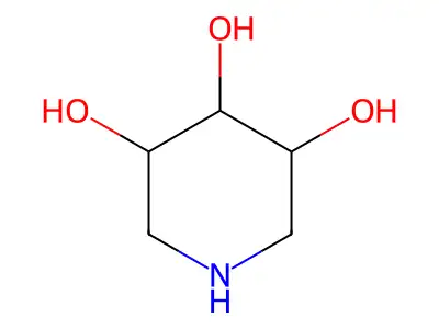 (3R,4s,5S)-piperidine-3,4,5-triol structure