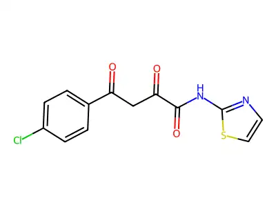Benzenebutanamide, 4-chloro-alpha,gamma-dioxo-N-2-thiazolyl- structure