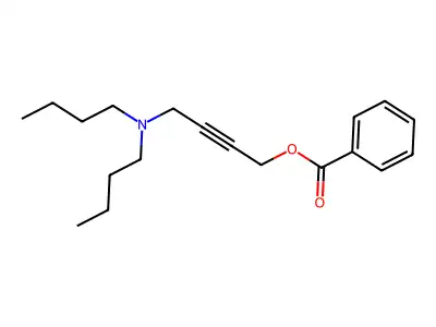 2-Butyn-1-ol, 4-(dibutylamino)-, benzoate (ester) structure