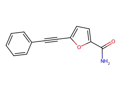 5-(2-Phenylethynyl)furan-2-carboxamide structure