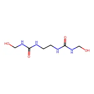 3,3'-Bis(hydroxymethyl)-1,1'-ethylenediurea structure