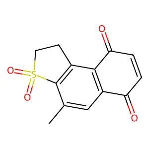 Naphtho[2,1-b]thiophene-6,9-dione, 1,2-dihydro-4-methyl-, 3,3-dioxide structure