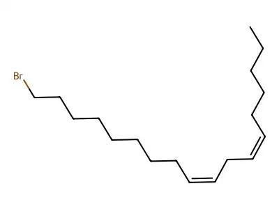 18-Bromooctadeca-6,9-diene structure