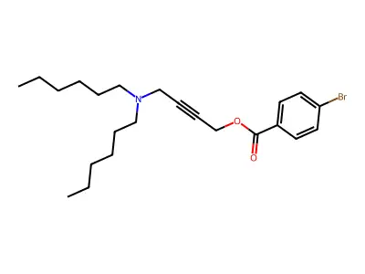 Benzoic acid, 4-bromo-, 4-(dihexylamino)-2-butynyl ester structure