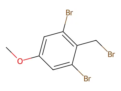 1,3-Dibromo-2-(bromomethyl)-5-methoxybenzene structure