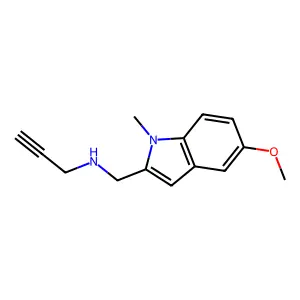 2-(N-(2-Propynyl)aminomethyl)-1-methyl-5-methoxyindole structure