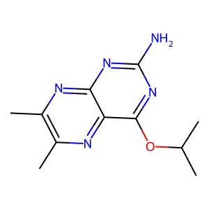 6,7-Dimethyl-4-propan-2-yloxypteridin-2-amine structure