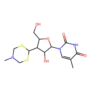 3'-(5-Me-1,3,5-dithiazin)-Ara-T structure