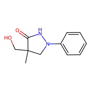 4-(Hydroxymethyl)-4-methyl-1-phenylpyrazolidin-3-one structure