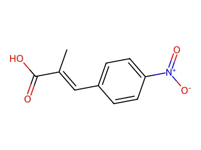 2-Methyl-3-(4-nitrophenyl)-2-propenoic acid structure