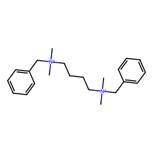 Benzyl-[4-[benzyl(dimethyl)azaniumyl]butyl]-dimethylazanium structure