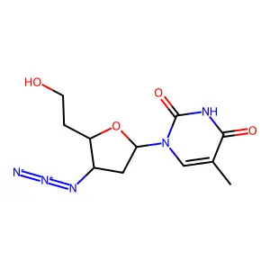 1-(3'-Azido-2',3',5'-trideoxy-beta-D-allofuranosyl)thymine structure