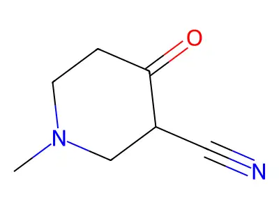 1-Methyl-4-oxopiperidine-3-carbonitrile structure