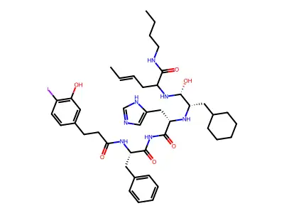 C43H60IN7O6 structure